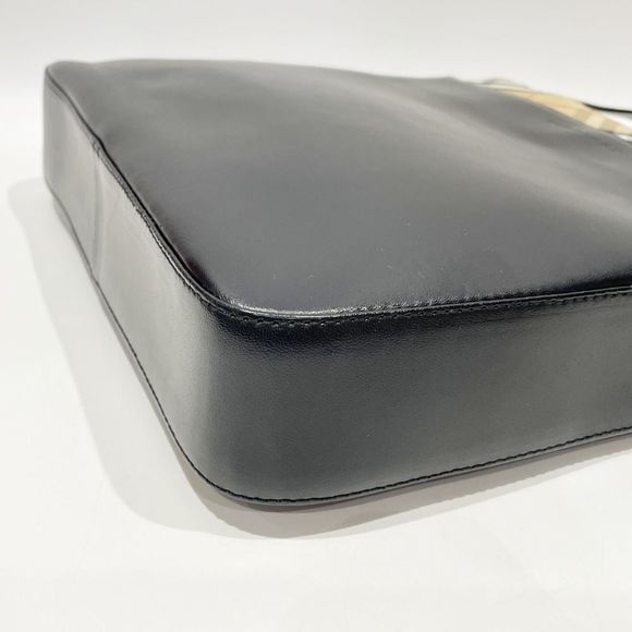 BURBERRY Tote Bag London Logo Partial Check Square Type Women's Black 20502596 - Picture 10 of 15